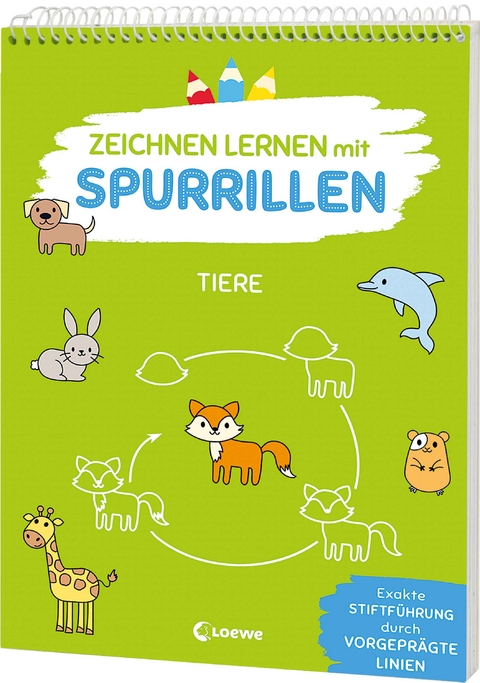 Zeichnen lernen mit Spurrillen - Tiere