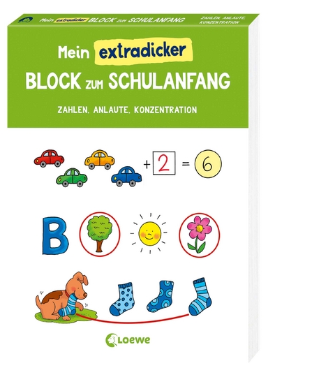 Mein extradicker Block zum Schulanfang - Zahlen, Anlaute, Konzentration