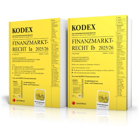 KODEX Finanzmarktrecht Band Ia + Ib 2025/26 - inkl. App - 