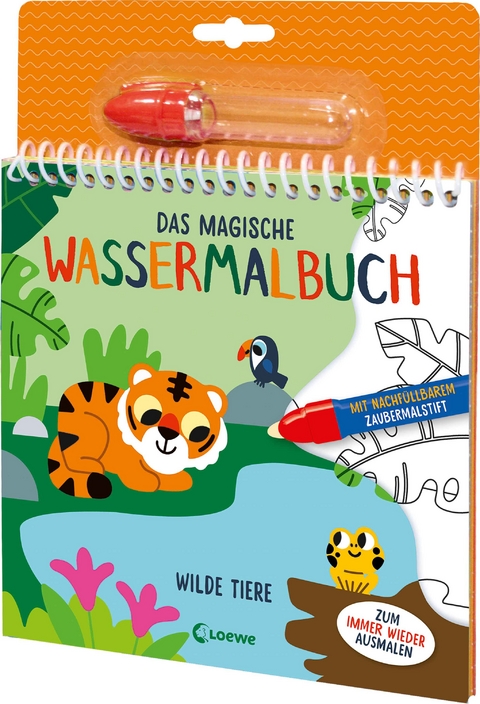 Das magische Wassermalbuch - Wilde Tiere