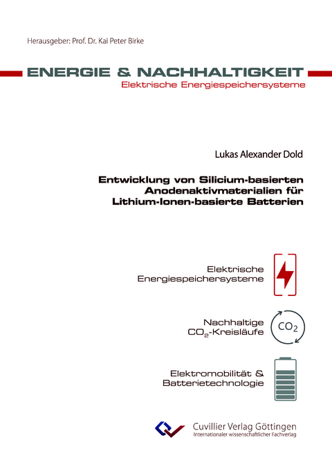 Entwicklung von Silicium-basierten Anodenaktivmaterialien f&uuml;r Lithium-Ionen-basierte Batterien - Lukas Alexander Dold