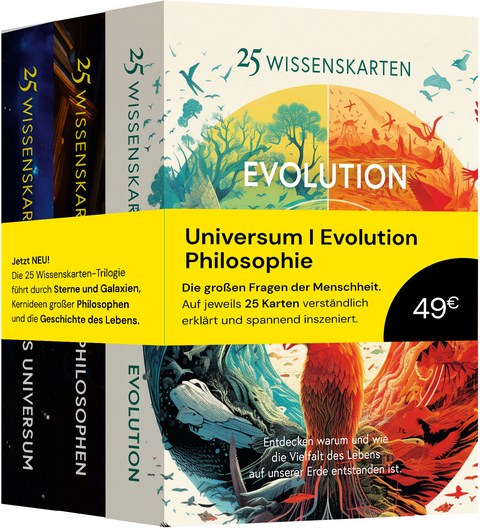 Die 25 Wissenskarten-Trilogie: Universum I Evolution I Philosophie - Eberhard Fleck
