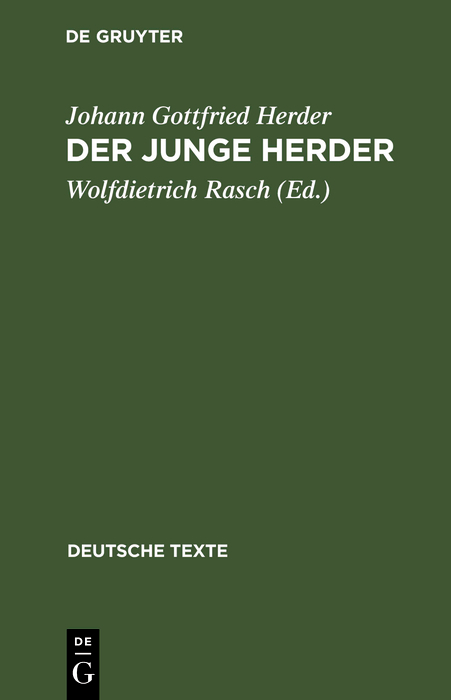 Der junge Herder - Johann Gottfried Herder