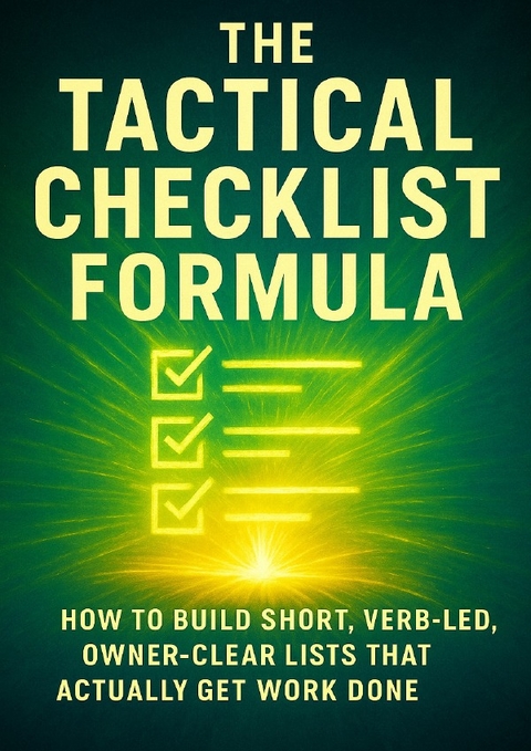 The Tactical Checklist Formula - Thalia Brookstone