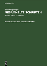 Hochschule und Gesellschaft - Eduard Spranger