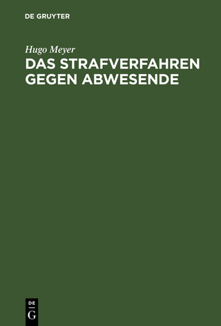 Das Strafverfahren gegen Abwesende