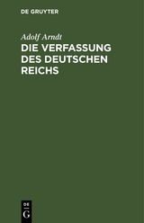 Die Verfassung des Deutschen Reichs - Adolf Arndt
