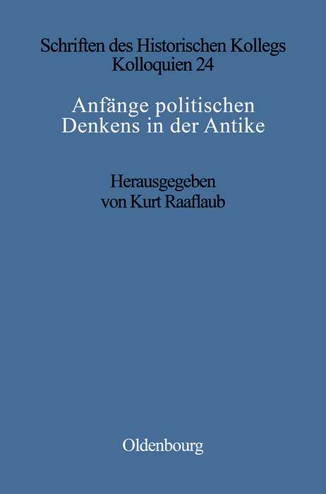 Anf&auml;nge politischen Denkens in der Antike - 