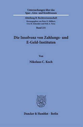 Die Insolvenz von Zahlungs- und E-Geld-Instituten