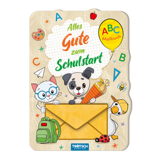 TRÖTSCH - ABC-Malbuch mit Mini-Umschlag Zum Schulstart Tierfreunde