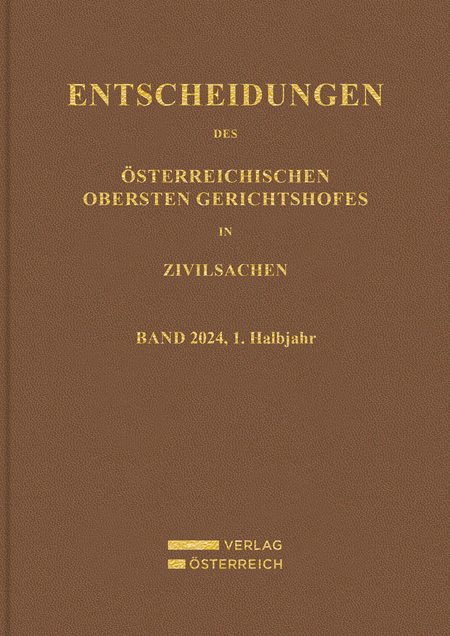 Entscheidungen des Obersten Gerichtshofes in Zivilsachen - 