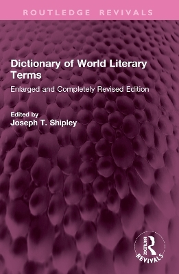 Dictionary of World Literary Terms - 