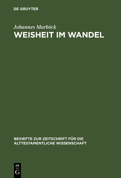 Weisheit im Wandel - Johannes Marb&ouml;ck