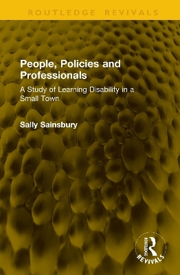 People, Policies and Professionals - Sally Sainsbury