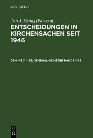 General-Register Bände 1–25