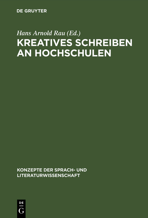 Kreatives Schreiben an Hochschulen - 