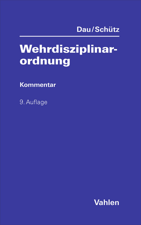 Wehrdisziplinarordnung - Klaus Dau