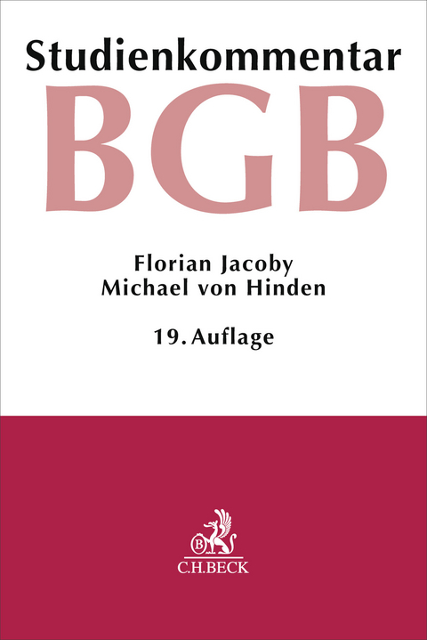 B&uuml;rgerliches Gesetzbuch. BGB - Florian Jacoby, Michael von Hinden, Jan Kropholler