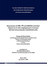 Expression of VIM, TPI and MAT2A and their impact on in vitro angiogenesis in human dermal microvascular endothelial cells - Christina Nicole Herre