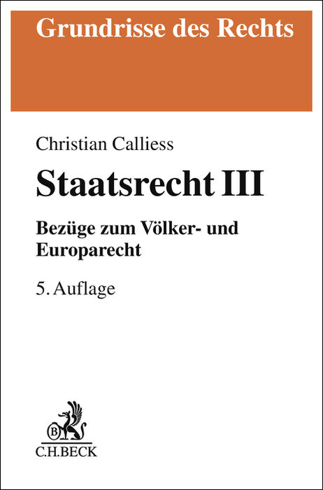 Staatsrecht III - Christian Calliess