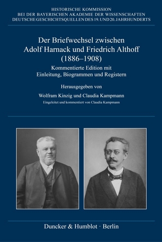 Der Briefwechsel zwischen Adolf Harnack und Friedrich Althoff (1886–1908)