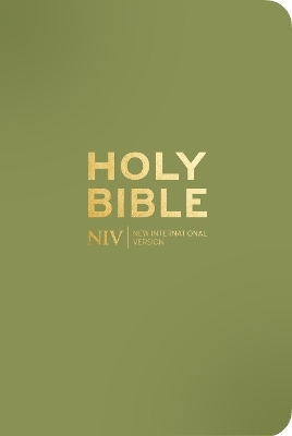 NIV Pocket Olive Green Bible with Gold Zip - New International Version