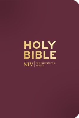 NIV Pocket Mulberry Bible with Gold Zip - New International Version