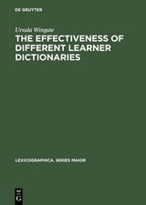 The Effectiveness of Different Learner Dictionaries - Ursula Wingate