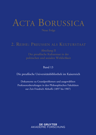 Preußische Universitätspolitik im Deutschen Kaiserreich