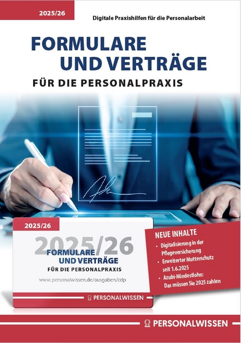Formulare und Vertr&auml;ge f&uuml;r die Personalpraxis 2025/2026 - 