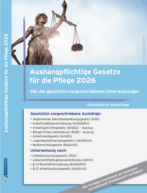 Aushangpflichtige Gesetze f&uuml;r die Altenpflege 2026 - 