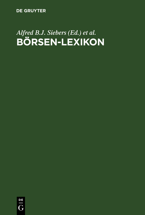 B&ouml;rsen-Lexikon - 