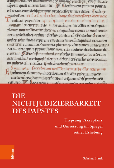 Die Nichtjudizierbarkeit des Papstes - Sabrina Blank