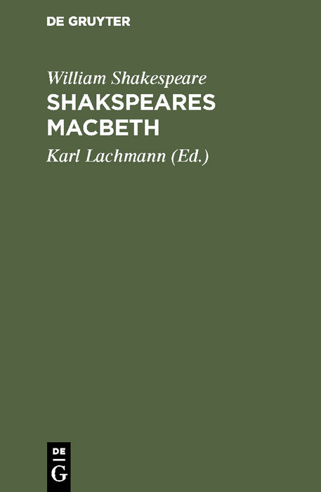 Shakspeare&rsquo;s Macbeth - William Shakespeare