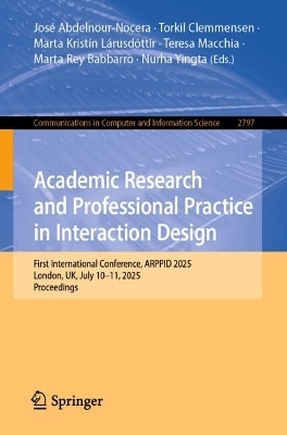 Academic Research and Professional Practice in Interaction Design