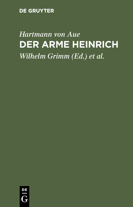 Der arme Heinrich -  Hartmann von Aue