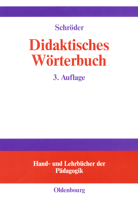 Didaktisches W&ouml;rterbuch - Hartwig Schr&ouml;der