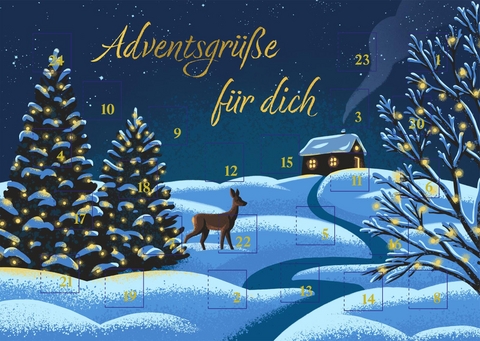 Mini-Adventskalender mit Umschlag Winterzauber &ndash; WWS