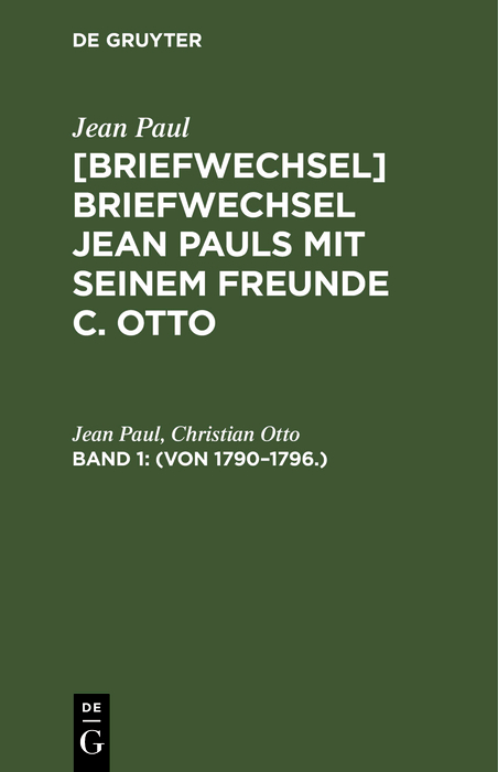 (Von 1790&ndash;1796.) - Jean Paul, Christian Otto
