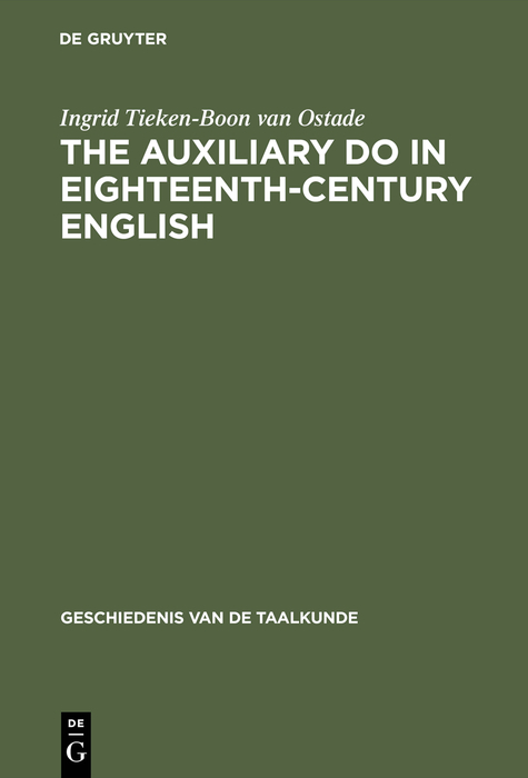 The auxiliary do in eighteenth-century English - Ingrid Tieken-Boon van Ostade