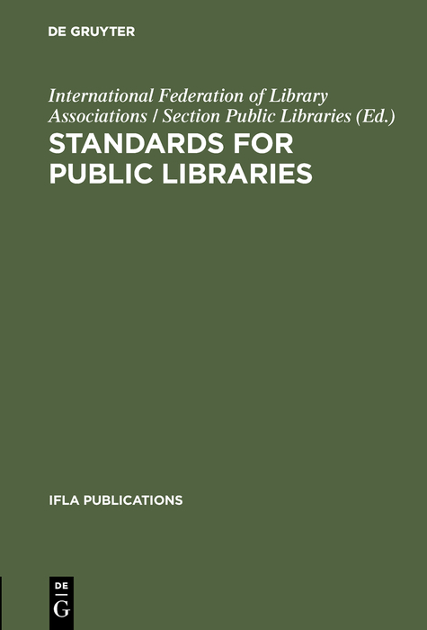 Standards for public libraries - 