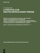 110926&ndash;124562. Biographische Literatur. F - H - Gert Hagelweide
