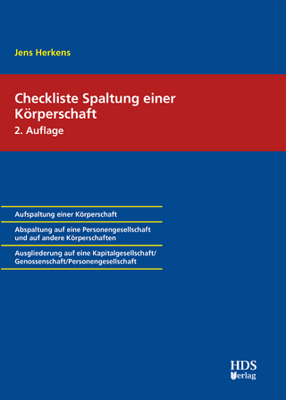 Checkliste Spaltung einer Körperschaft