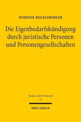 Die Eigenbedarfskündigung durch juristische Personen und Personengesellschaften