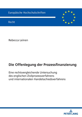 Die Offenlegung der Prozessfinanzierung
