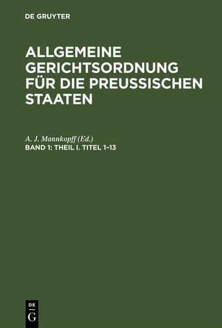 Theil I. Titel 1–13