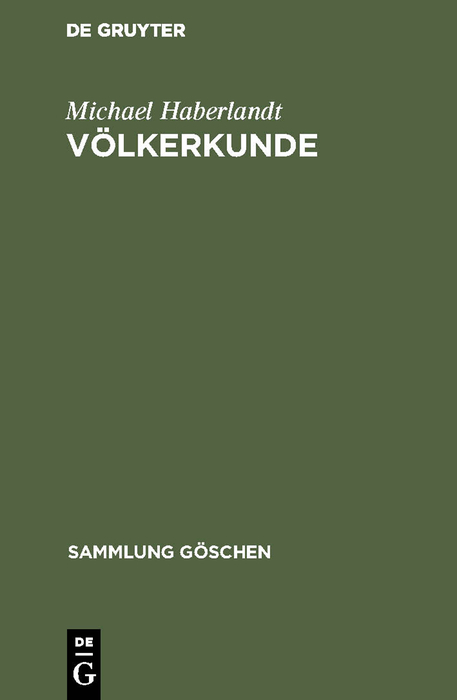 V&ouml;lkerkunde - Michael Haberlandt