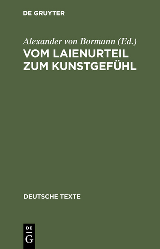 Vom Laienurteil zum Kunstgefühl