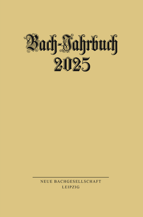 Bach-Jahrbuch 2025 - 
