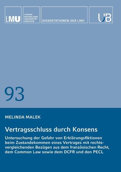 Vertragsschluss durch Konsens - Melinda Malek